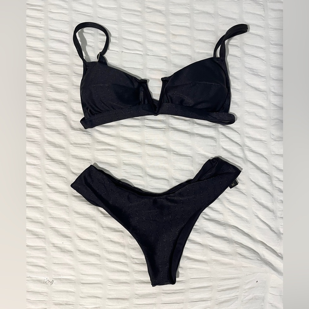 Black V cut Too and Black V cut Bottoms